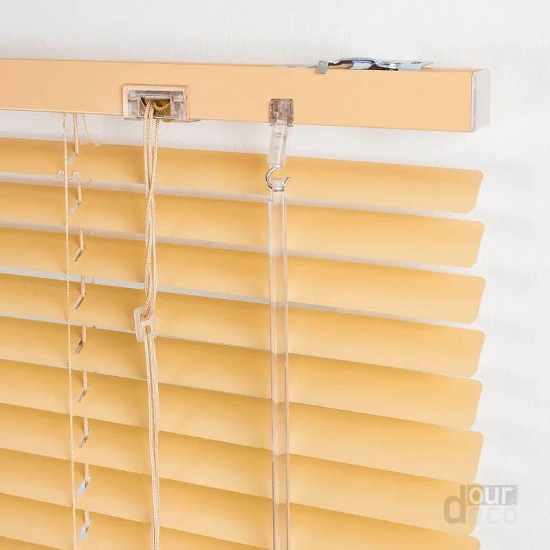 ourdeco® Aluminium-Jalousie, 220 cm Länge - speziell für Türen, viele Farben und Breiten, Montage an Wand oder Decke