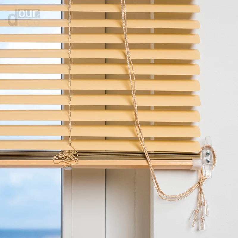 ourdeco® Aluminium-Jalousie, 220 cm Länge - speziell für Türen, viele Farben und Breiten, Montage an Wand oder Decke