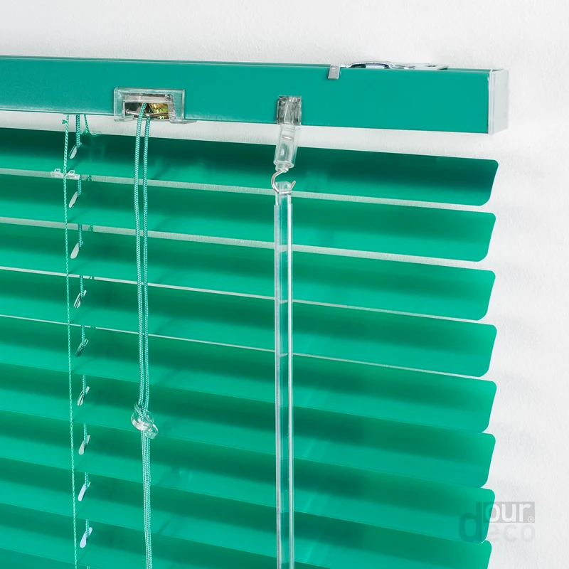 ourdeco® Aluminium-Jalousie, 220 cm Länge - speziell für Türen, viele Farben und Breiten, Montage an Wand oder Decke