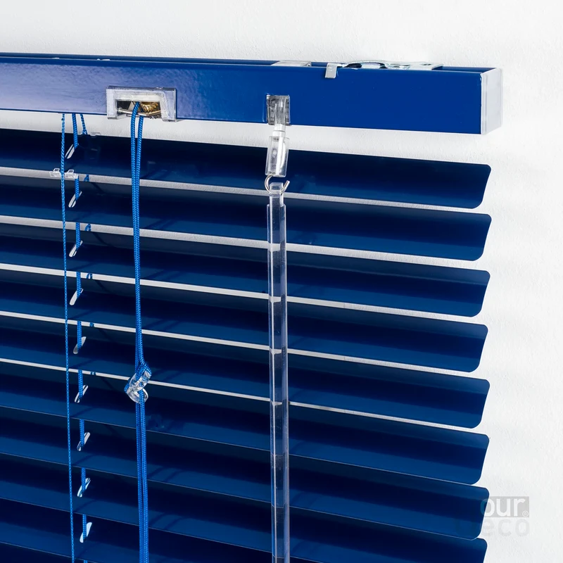 ourdeco® Aluminium-Jalousie, 220 cm Länge - speziell für Türen, viele Farben und Breiten, Montage an Wand oder Decke