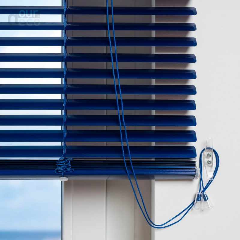 ourdeco® Aluminium-Jalousie, 220 cm Länge - speziell für Türen, viele Farben und Breiten, Montage an Wand oder Decke