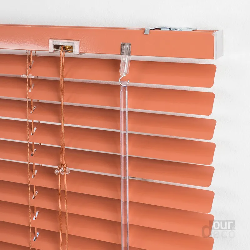 ourdeco® Aluminium-Jalousie, 220 cm Länge - speziell für Türen, viele Farben und Breiten, Montage an Wand oder Decke