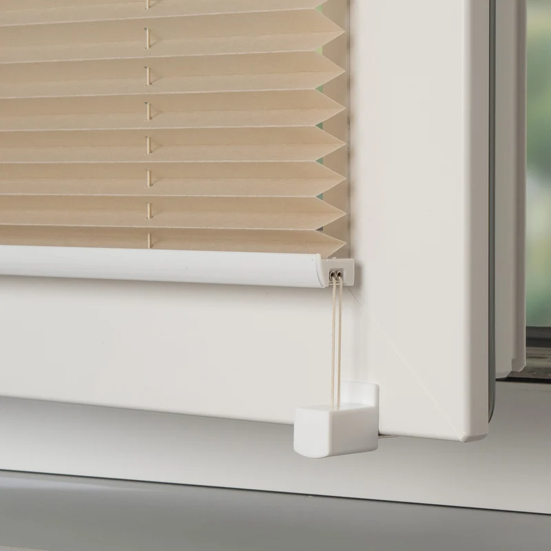 ourdeco® Klemmfix-Plissee Easy | ohne Bohren | weiß, beige, grau