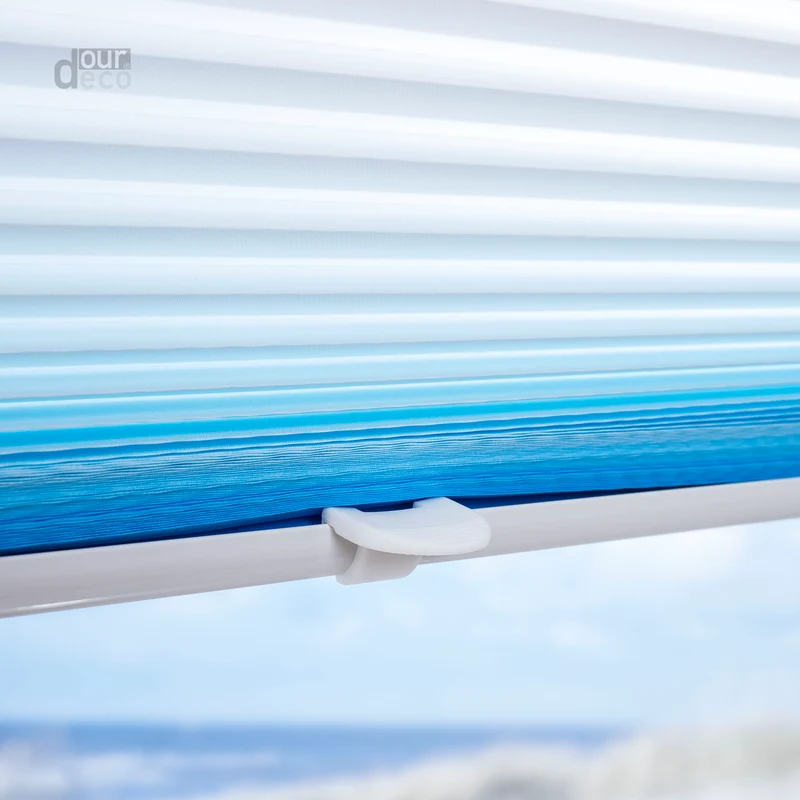 ourdeco® Klemmfix Plissee ohne Bohren Farbverlauf