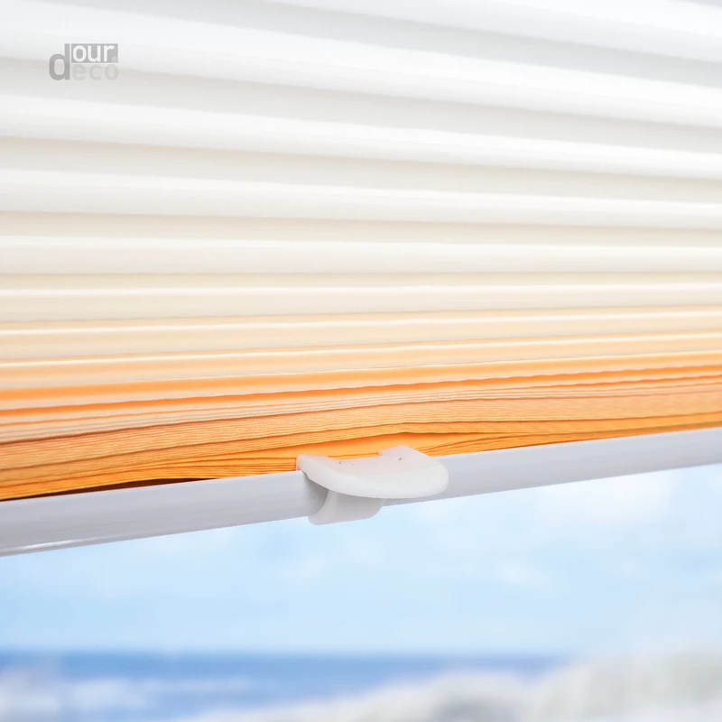 ourdeco® Klemmfix Plissee ohne Bohren Farbverlauf