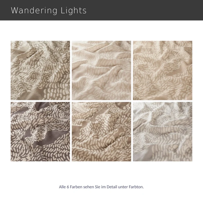 Wandering Lights – hochwertiger Leinenvorhang nach Maß mit malerischem Lichtreflex-Design