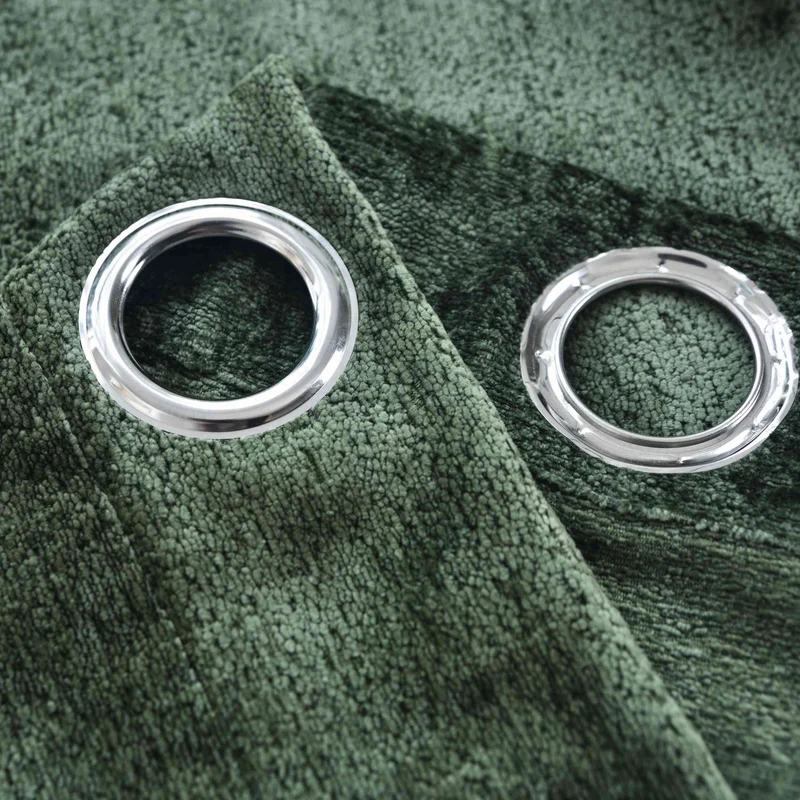2er Set Verdunkelungsvorhänge »Nürnberg« Ösen Raffhalter Chenille samtig weich geschmeidig fallend 202420-2