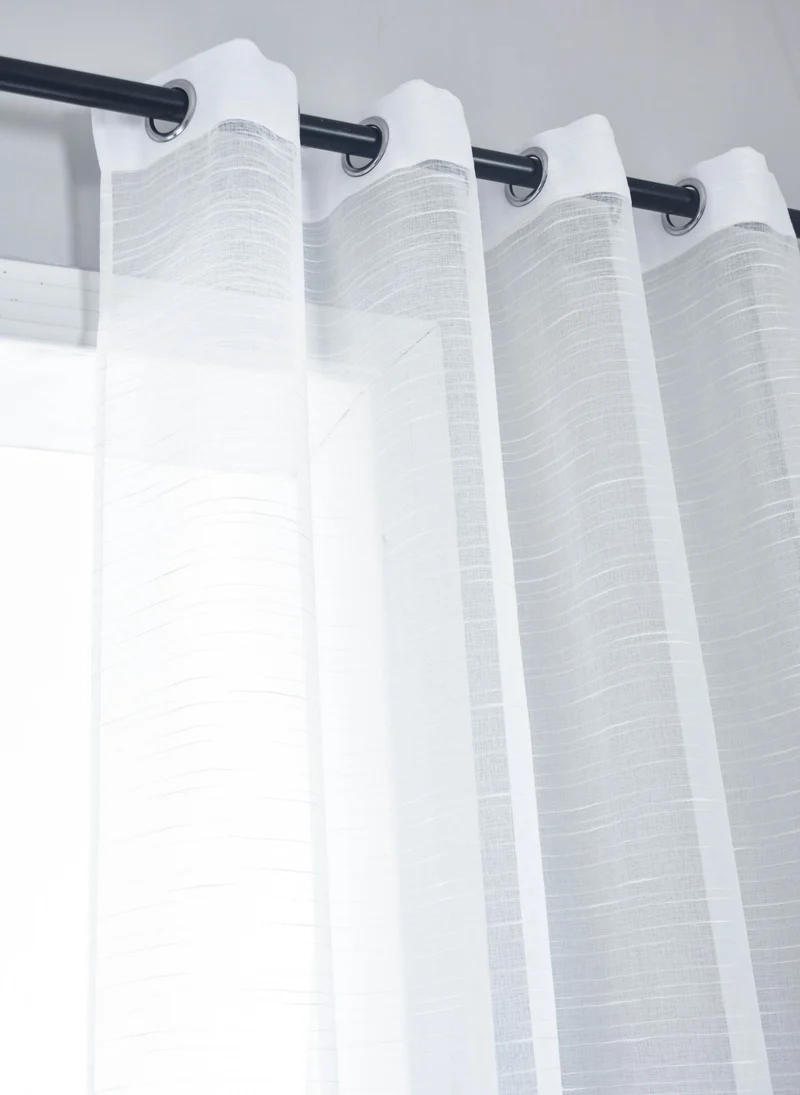 Gardine »Dresden« Ösen HxB 245x135 cm Natur Raffhalter filigran leicht modern elegant Linienmuster 202440