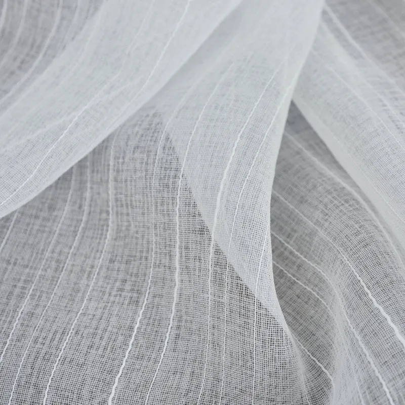 Gardine »Dresden« Ösen HxB 245x135 cm Natur Raffhalter filigran leicht modern elegant Linienmuster 202440