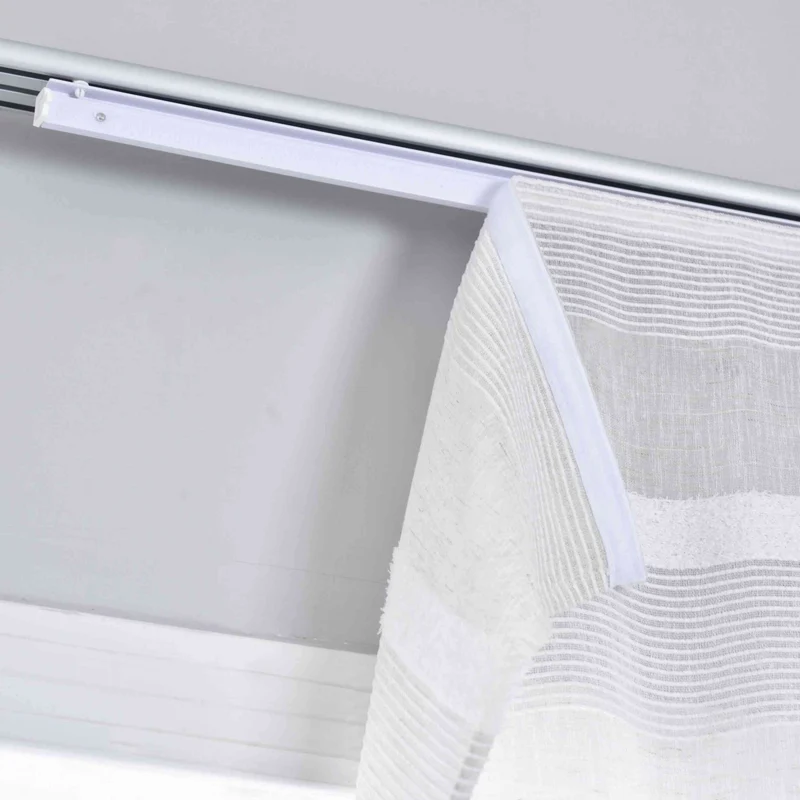 Halbtransparente Schiebegardine mit Paneelwagen HxB 245x60 cm Natur Meliert »Halle« Chenille Leinenbindung Lichtdurchlässig Halbtransparent 202480P