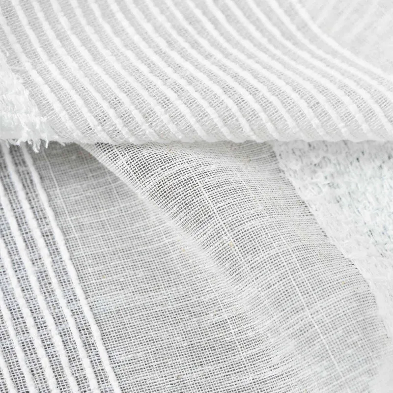 Halbtransparente Gardine mit Ösen HxB 245x140 cm Natur Meliert »Halle« Chenille Leinenbindung Lichtdurchlässig Halbtransparent 202480