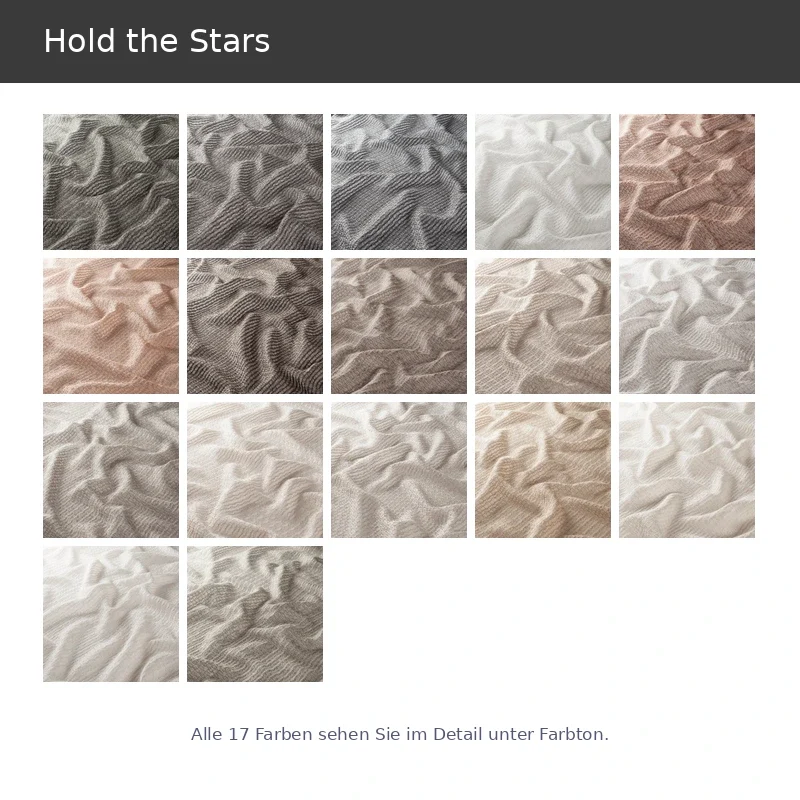 Hold the Stars – halbtransparenter Netzvorhang nach Maß mit metallischem Schimmer