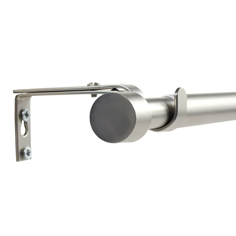 Gardinenstange ausziehbar Flexa Edelstahl-optik Endstück Kappe 16/19mm