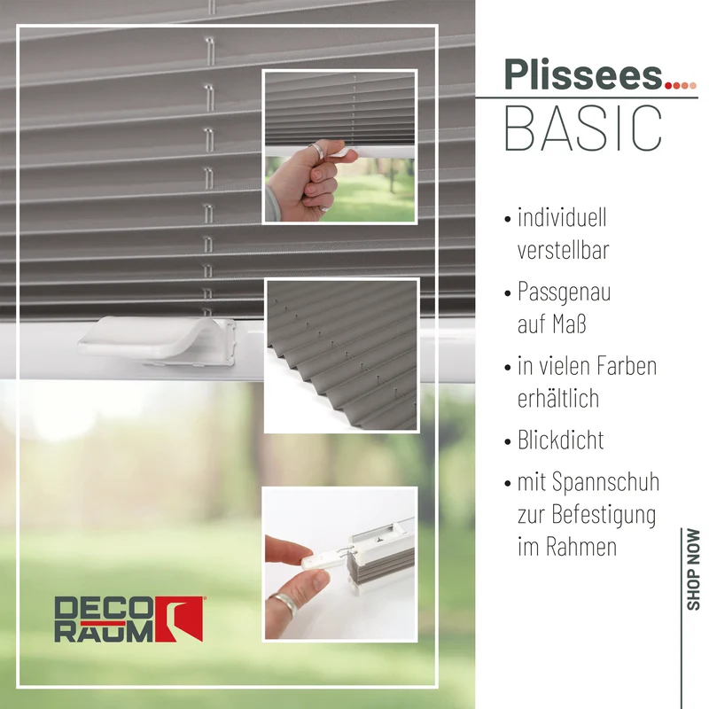 Blickdichtes Plissee nach Maß