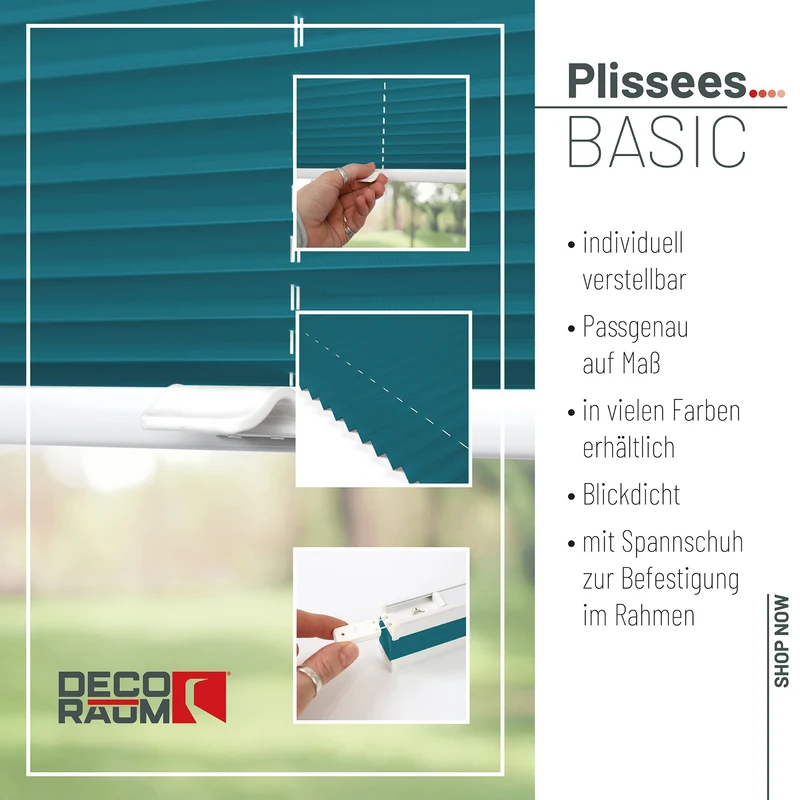 Blickdichtes Plissee nach Maß