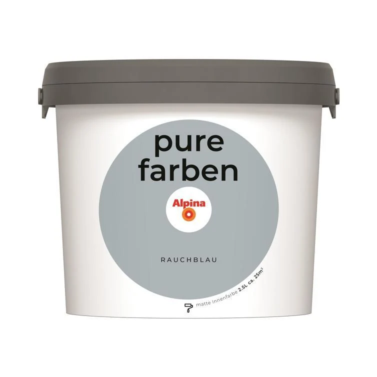 Wandfarbe Pure Farben 2,5L Hochwertige Innenwandfarbe für Wohnräume atmungsaktiv