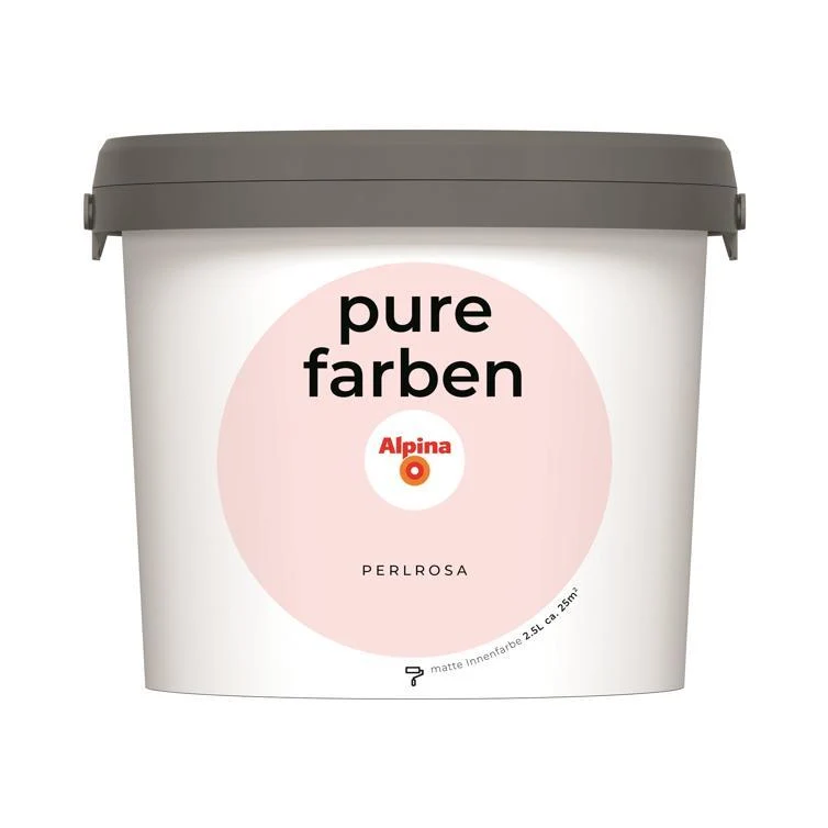 Wandfarbe Pure Farben 2,5L Hochwertige Innenwandfarbe für Wohnräume atmungsaktiv