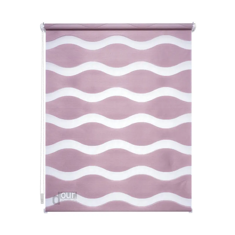 ourdeco® Doppel-Rollo Wave, Duo-Rollo, lichtdurchlässig, blickdicht, Montage ohne Bohren, verschiedene Farben und Größen