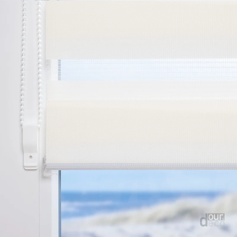 ourdeco® Doppel-Rollo Uni, Duo-Rollo, lichtdurchlässig, blickdicht, Montage ohne Bohren, viele Farben und Größen
