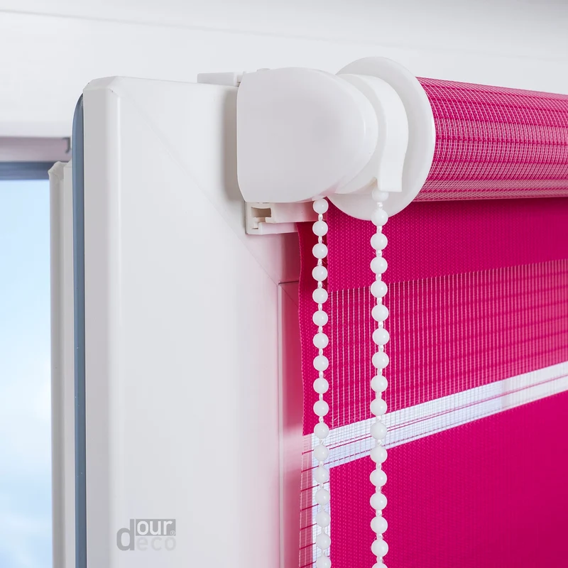 ourdeco® Doppel-Rollo Uni, Duo-Rollo, lichtdurchlässig, blickdicht, Montage ohne Bohren, viele Farben und Größen