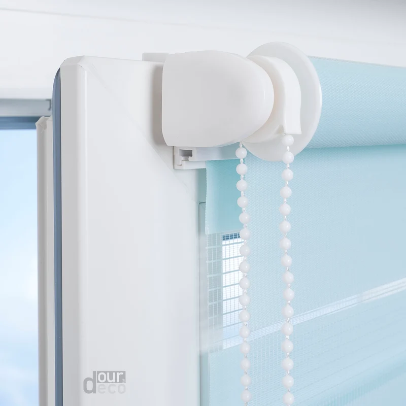 ourdeco® Doppel-Rollo Pastellfarben, Duo-Rollo, lichtdurchlässig, blickdicht, Montage ohne Bohren, verschiedene Farben und Größen