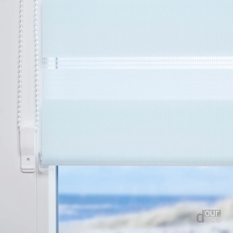 ourdeco® Doppel-Rollo Pastellfarben, Duo-Rollo, lichtdurchlässig, blickdicht, Montage ohne Bohren, verschiedene Farben und Größen