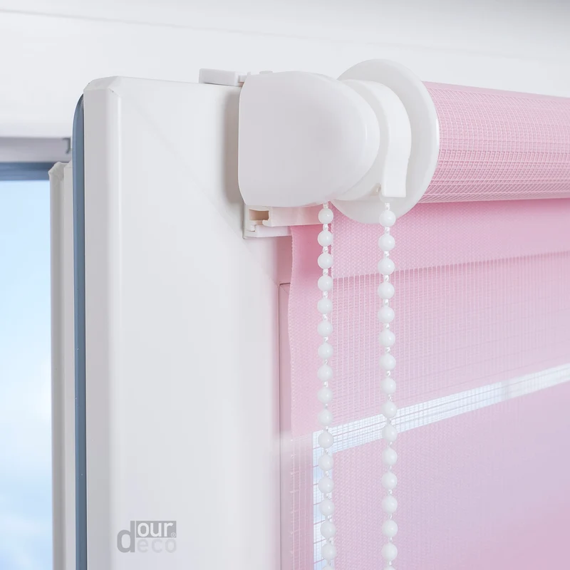 ourdeco® Doppel-Rollo Uni, Duo-Rollo, lichtdurchlässig, blickdicht, Montage ohne Bohren, viele Farben und Größen