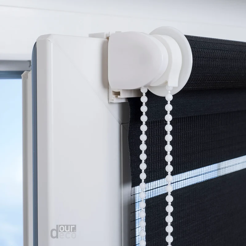 ourdeco® Doppel-Rollo Uni, Duo-Rollo, lichtdurchlässig, blickdicht, Montage ohne Bohren, viele Farben und Größen
