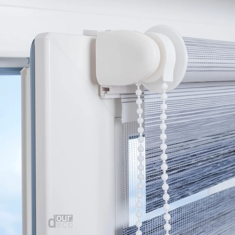 ourdeco® Doppel-Rollo Streifen und Farbverlauf, Duo-Rollo, lichtdurchlässig, blickdicht, Montage ohne Bohren, verschiedene Größen