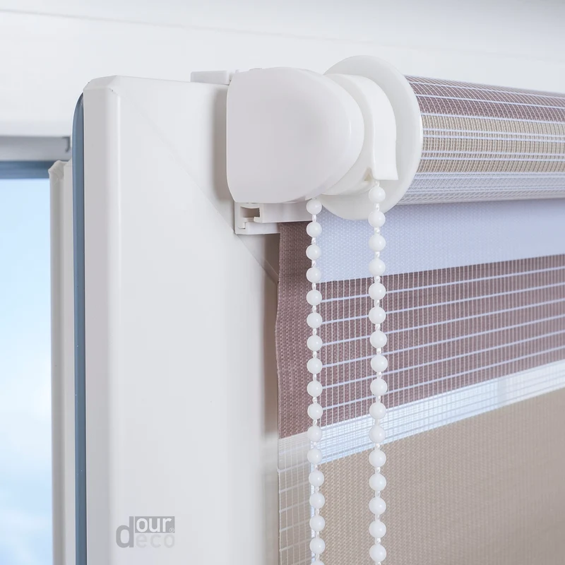 ourdeco® Doppel-Rollo Streifen und Farbverlauf, Duo-Rollo, lichtdurchlässig, blickdicht, Montage ohne Bohren, verschiedene Größen