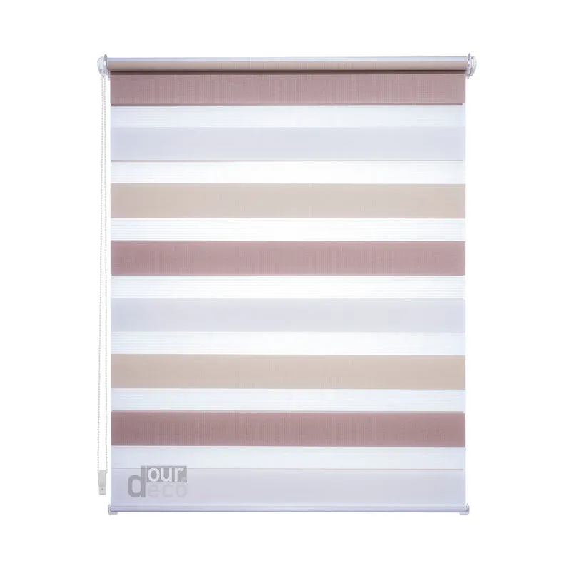 ourdeco® Doppel-Rollo Streifen und Farbverlauf, Duo-Rollo, lichtdurchlässig, blickdicht, Montage ohne Bohren, verschiedene Größen