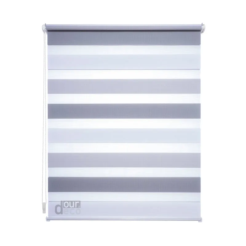 ourdeco® Doppel-Rollo Streifen und Farbverlauf, Duo-Rollo, lichtdurchlässig, blickdicht, Montage ohne Bohren, verschiedene Größen