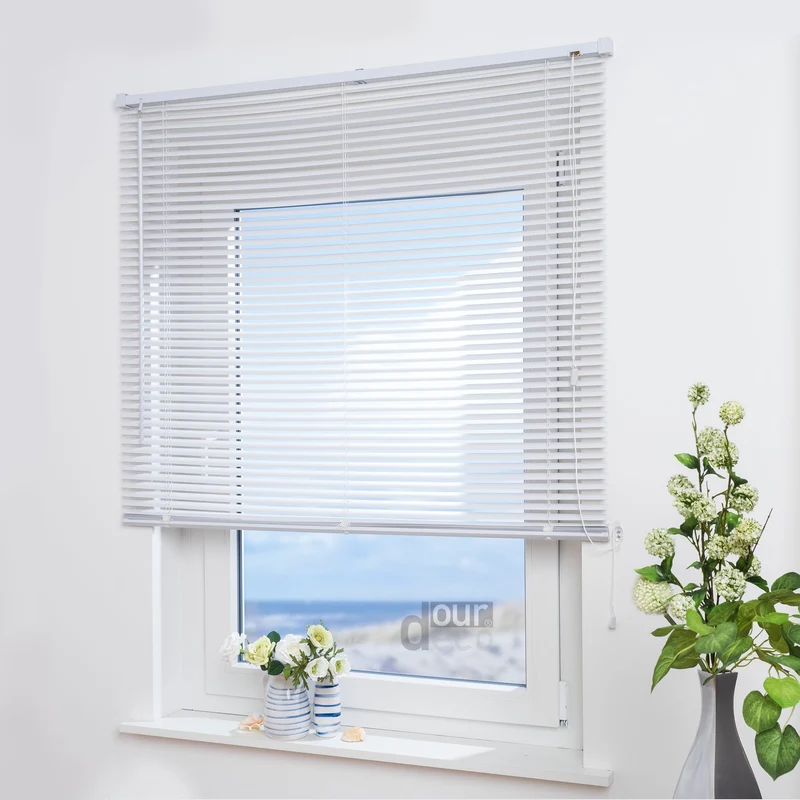ourdeco® Jalousie aus PVC für Fenster und Türen, verschiedene Farben und Größen, einfache Montage an Wand oder Decke