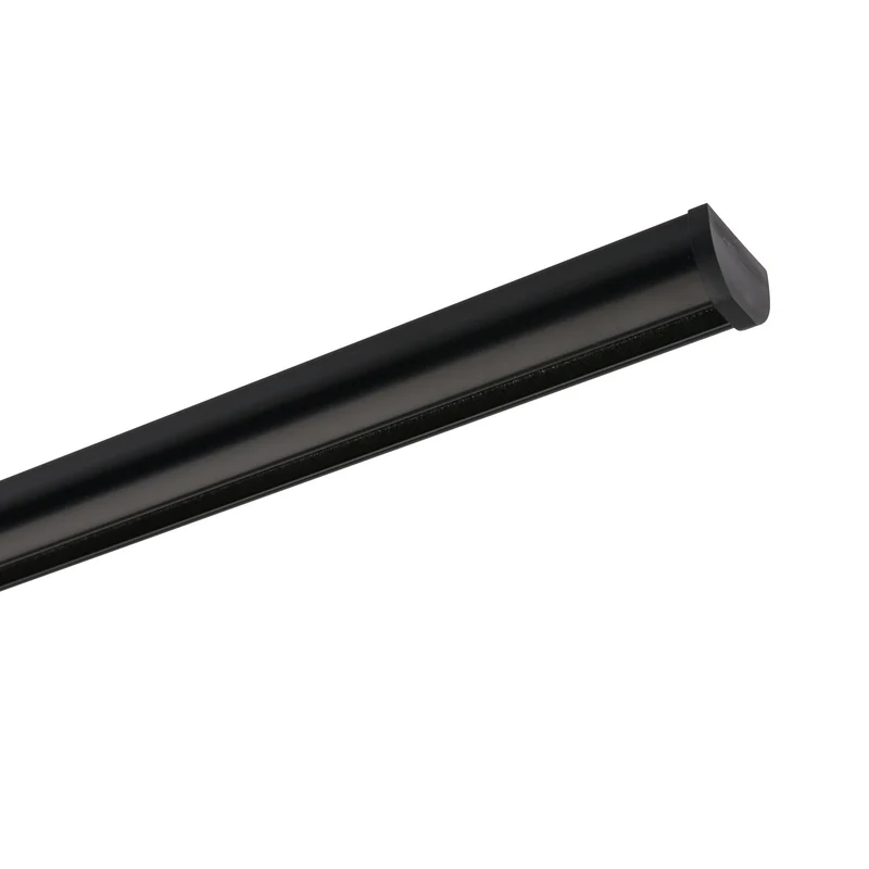 Gardinenschiene Innenlauf auf Maß 1-läufig Schwarz - Serie Round