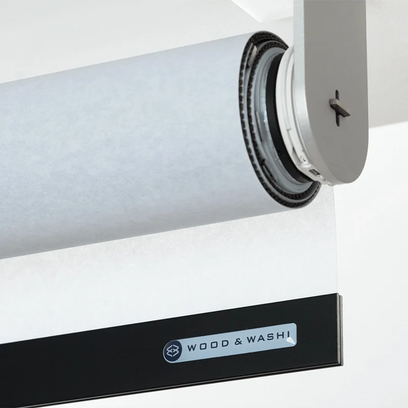 Wood & Washi Rollo Custom – individuelles modernes Japanpapier-Rollo nach Maß mit Querstreben
