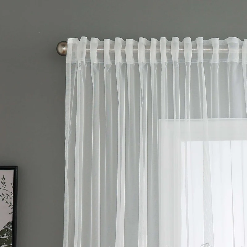 Gardine Raschel Stickerei Design »Florenz« Multiband für Gardinenschiene und Gardinenstange Elegante Fensterdekoration 2023200