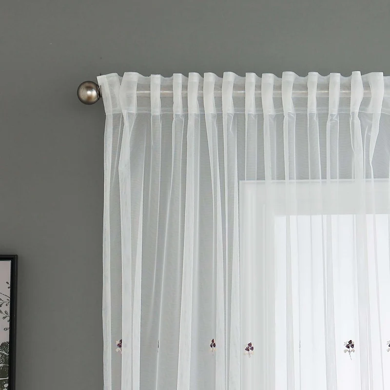 Gardine Raschel Stickerei Design »Florenz« Multiband für Gardinenschiene und Gardinenstange Elegante Fensterdekoration 2023200