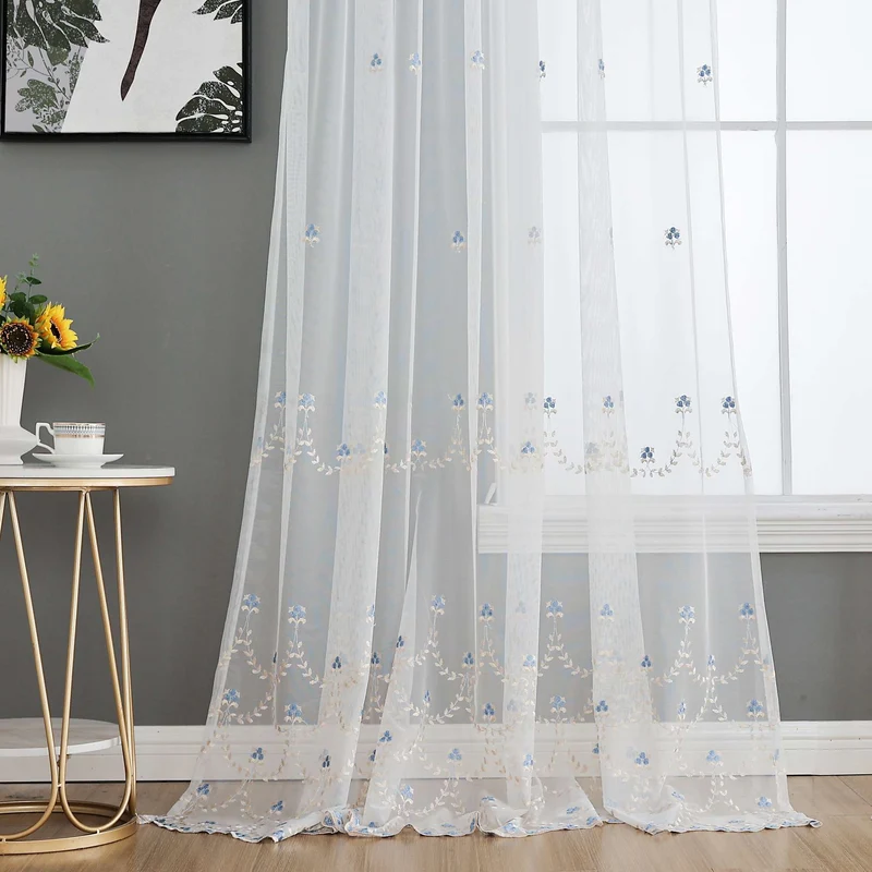 Gardine Raschel Stickerei Design »Florenz« Multiband für Gardinenschiene und Gardinenstange Elegante Fensterdekoration 2023200