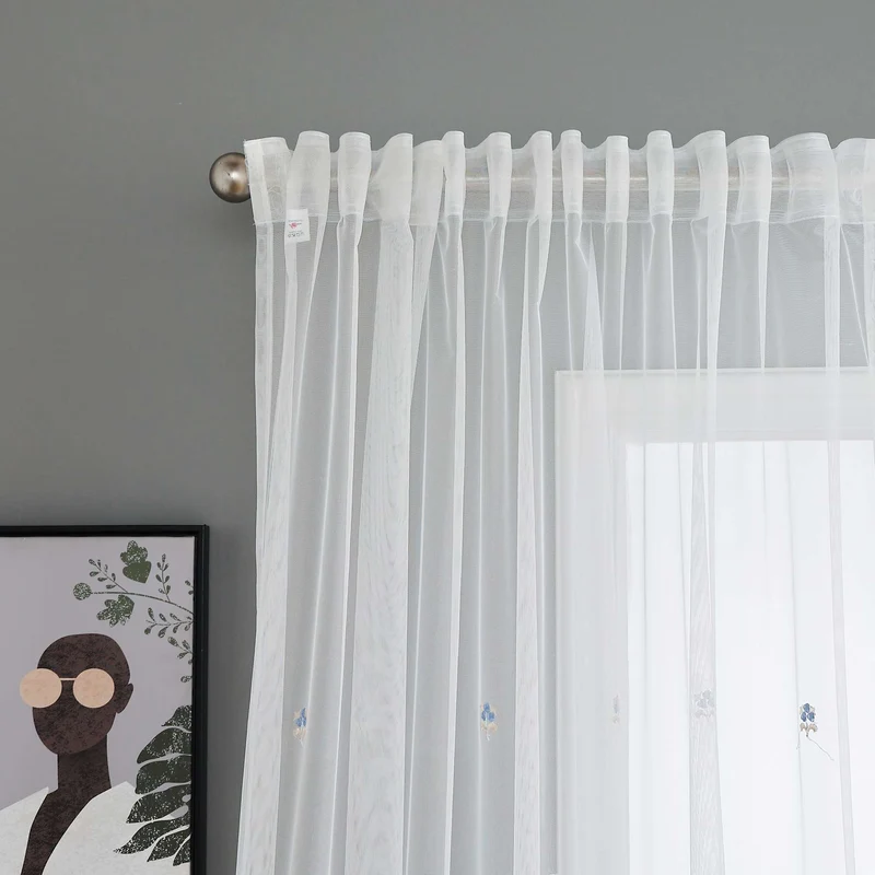 Gardine Raschel Stickerei Design »Florenz« Multiband für Gardinenschiene und Gardinenstange Elegante Fensterdekoration 2023200