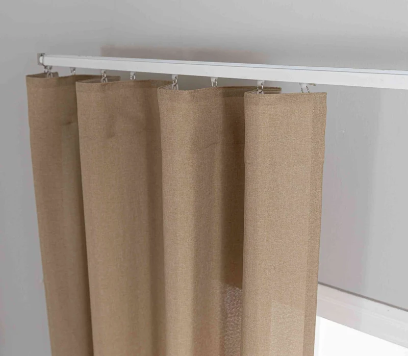 Gardinen-Set 3-teilig XL Wien« | 2 Vorhänge Leinenoptik HxB 245x300 cm und 1 Voile Batist Store HxB 245x600 cm Weiß 1:2 Wellenband 2025100-110S4