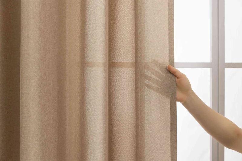 2er Set Vorhänge Cationic mit Wellenband »Wien« 1:2 Wellenband Bleibandabschluß Knitterarm Wellenfall 2025110-2