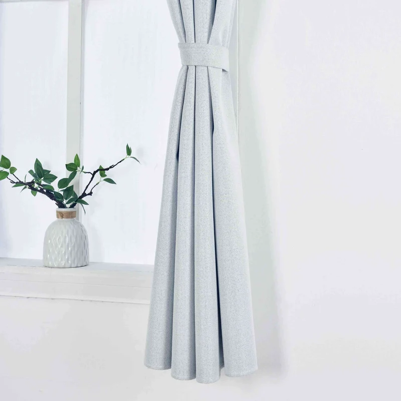 Verdunkelungsvorhang Ösen Raffhalter 100% Verdunkelung Blackout »München Dark« Dreischichtige Bindung Fischgrätmuster 202410