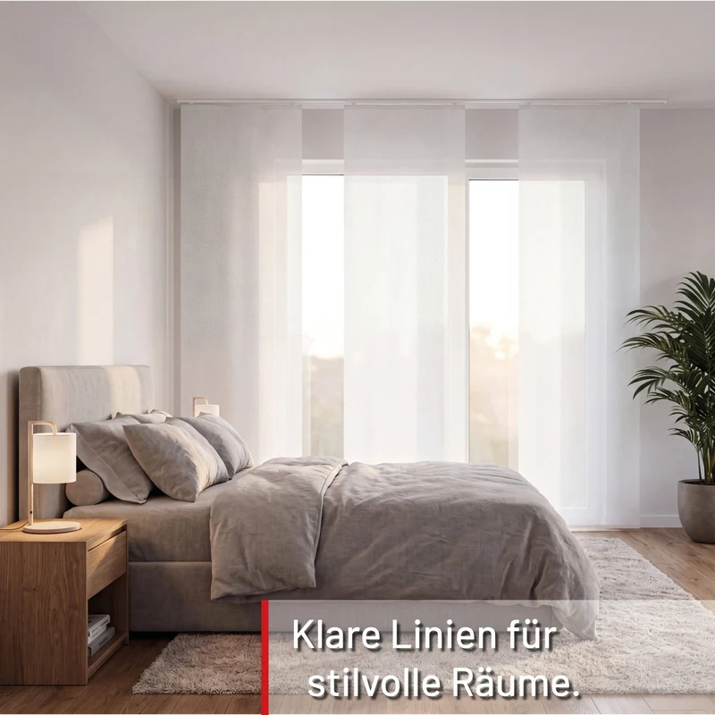 Gardinenschiene Innenlauf auf Maß 1-läufig Weiß - Serie Minimal