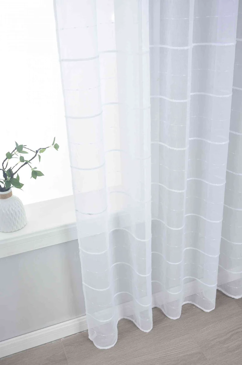 2er Set Gardine »VALENCIA« Multiband Aufhängung Scherli Transparent Leinen-Optik 2023400-408S-2