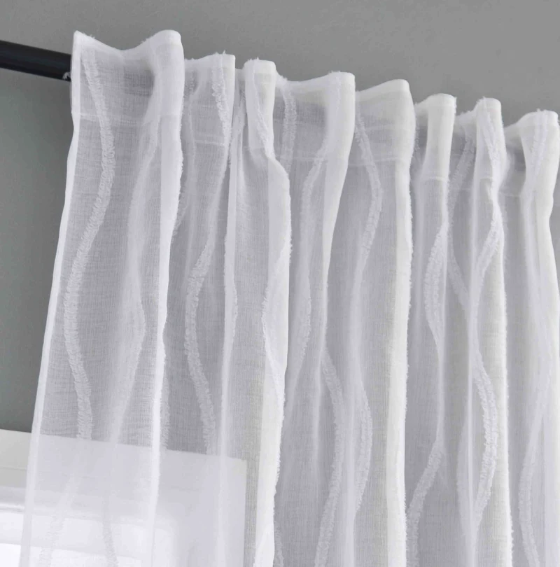 2er Set Gardine »VALENCIA« Multiband Aufhängung Scherli Transparent Leinen-Optik 2023400-408S-2