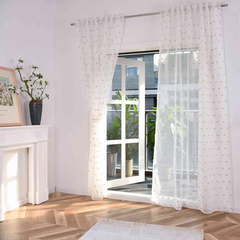 2er Set Gardine »VALENCIA« Multiband Aufhängung Scherli Transparent Leinen-Optik 2023400-408S-2