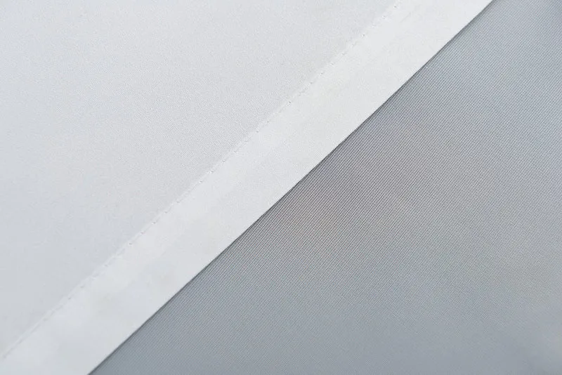 Doppel Raffrollo Palma Microsatin matt Voile Faltgardinen Faltrollo Schlaufenrollo mit Universalgardinenband 20410