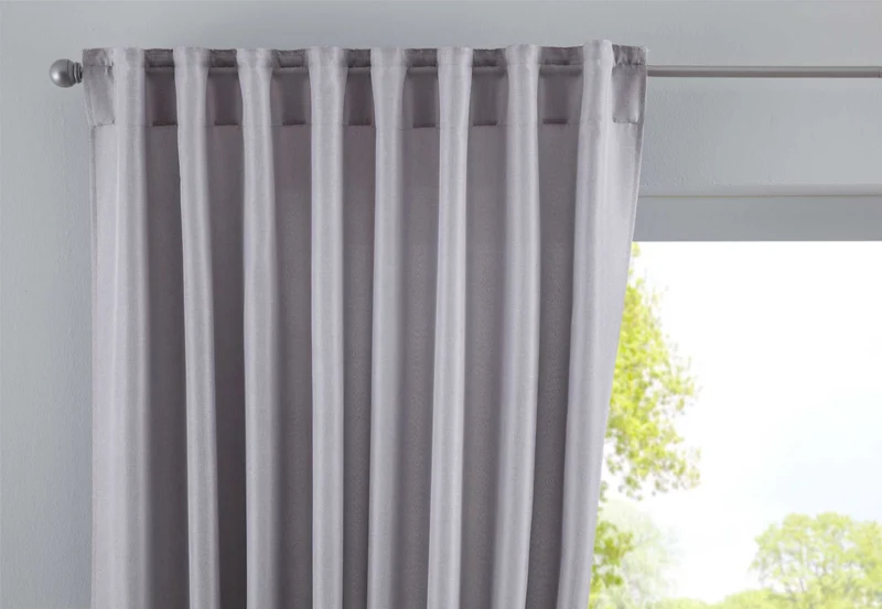 Vorhang Verdeckte Schlaufen Cationic »JENA« Blickdicht Leinen Optik Gardine Meliert Gardinenband mit Raffhalter 2019037