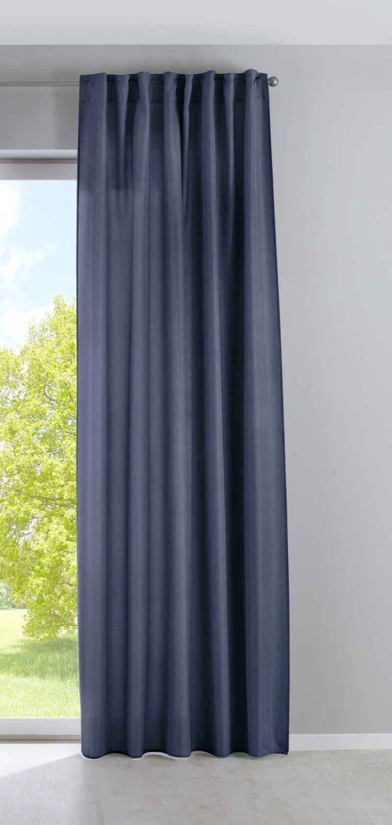 Vorhang Verdeckte Schlaufen Cationic »JENA« Blickdicht Leinen Optik Gardine Meliert Gardinenband mit Raffhalter 2019037