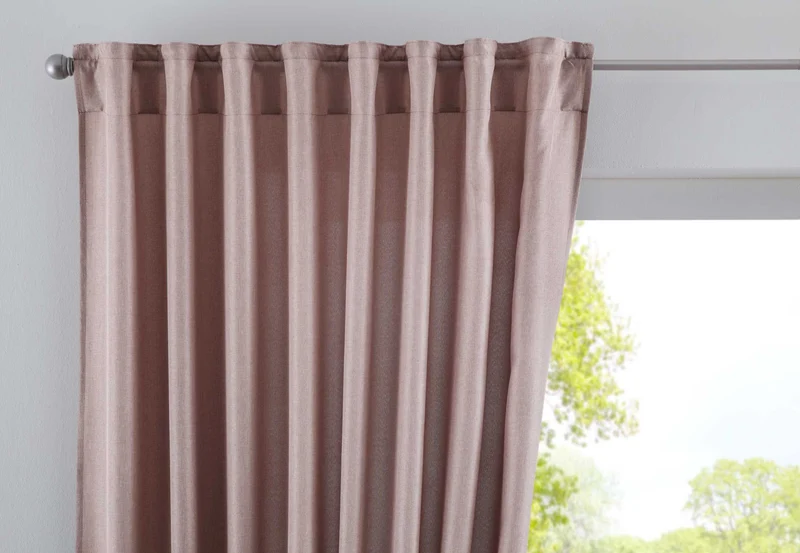 Vorhang Verdeckte Schlaufen Cationic »JENA« Blickdicht Leinen Optik Gardine Meliert Gardinenband mit Raffhalter 2019037